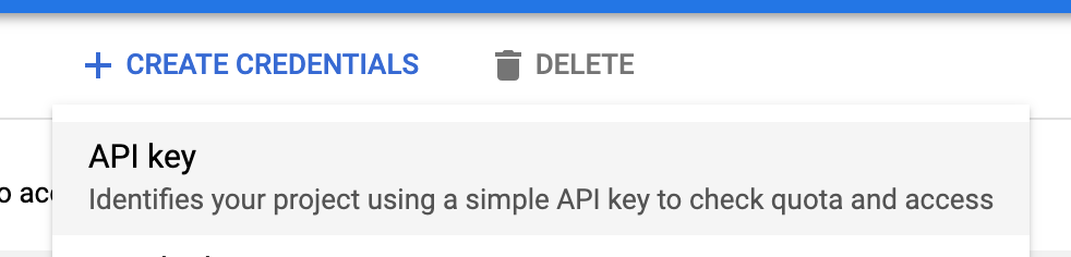 Create an API Key