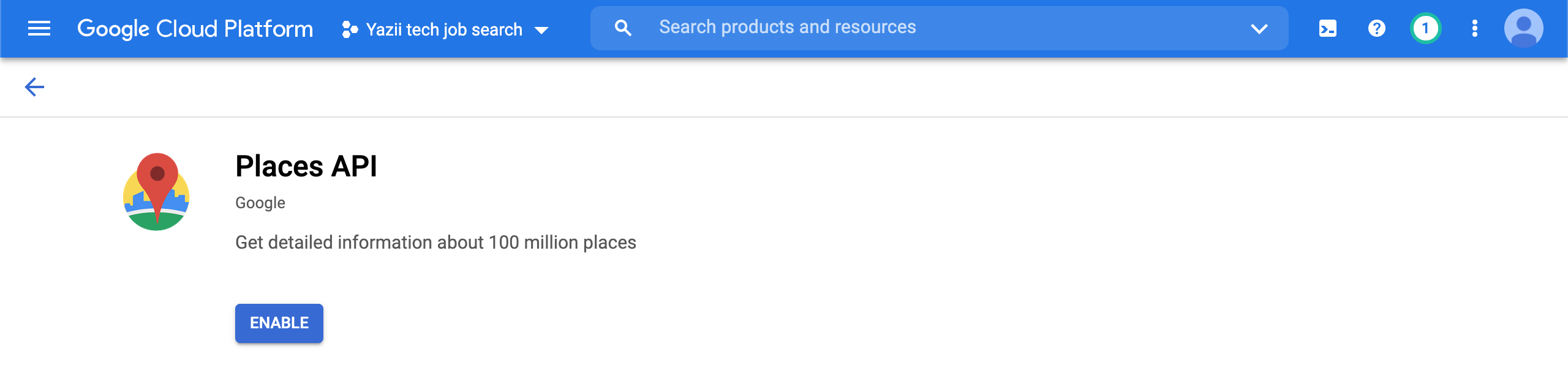 Enable Places API